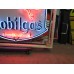 Original Porcelain Mobilgas Shield Sign w/Neon  52 IN W x 54 IN H 